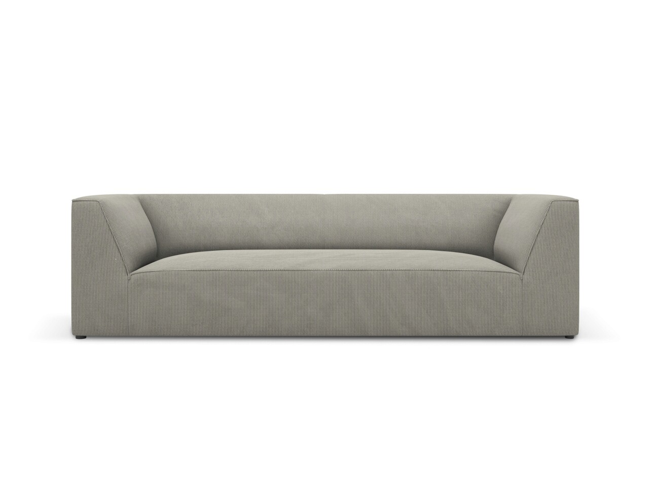 Canapea 3 locuri, Ruby, Micadoni Home, BL, 232x93x69 cm, velur, gri deschis - imagine 6